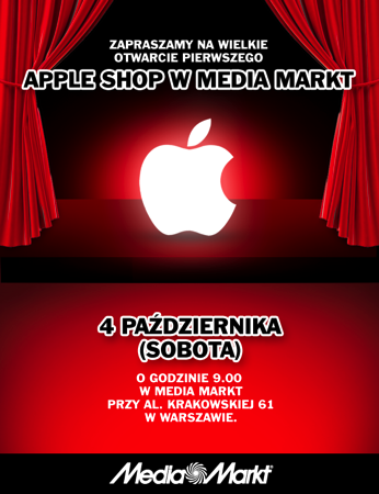 Apple Shop w Media Markt  Zaproszenie na otwarcie