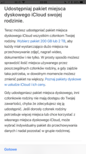 iCloud Drive w rodzinie - opis Apple