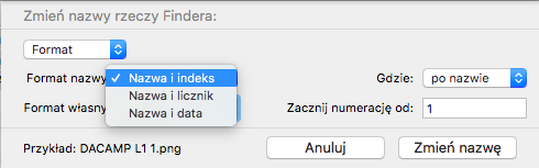 Jak szybko zmienić nazwy wielu plików w macOS 2