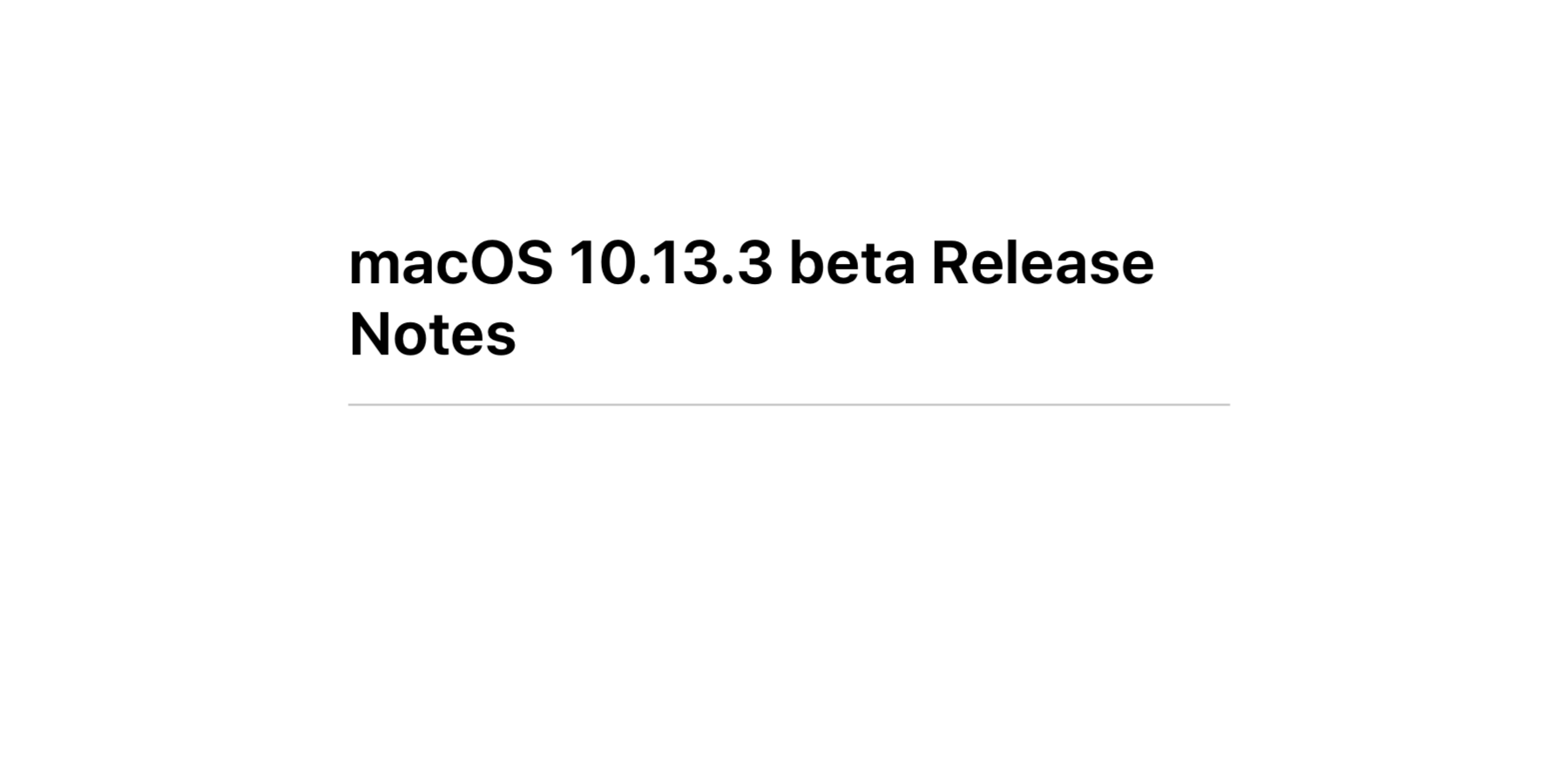 Pierwsza beta macOS 10.13.3
