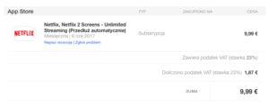 Netflix cena w Euro