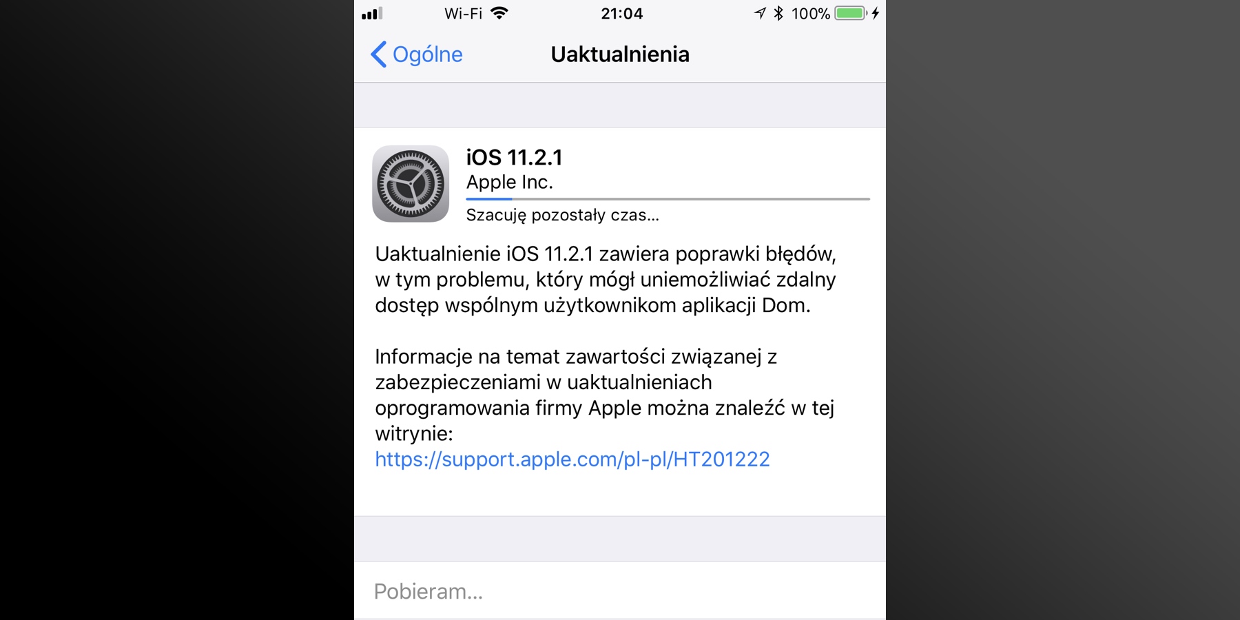 iOS 11.2.1 aktualizacja, która naprawia HomeKit