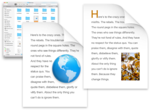 Think different w TexEdit