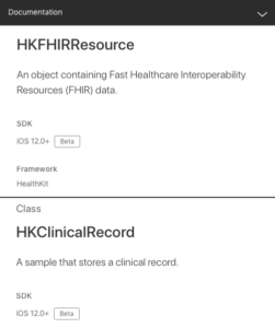 HealthKit i FHIR
