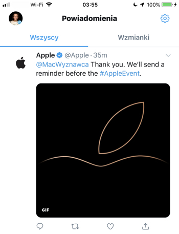 Konto Apple na Twitterze przemówi do Ciebie
