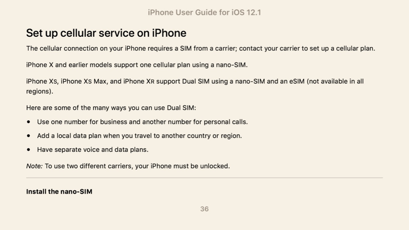 DualSim w iOS 12.1