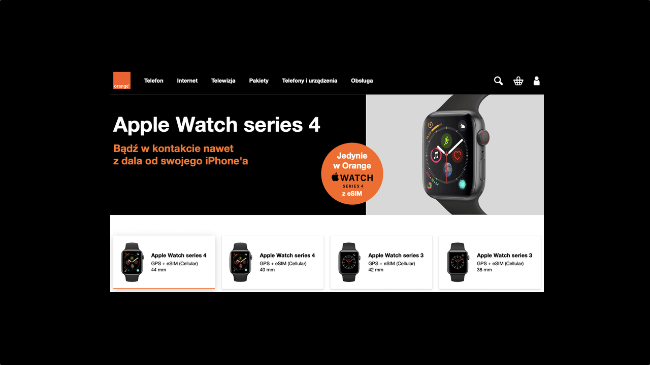 Apple Watch s4 Cellular w Orange