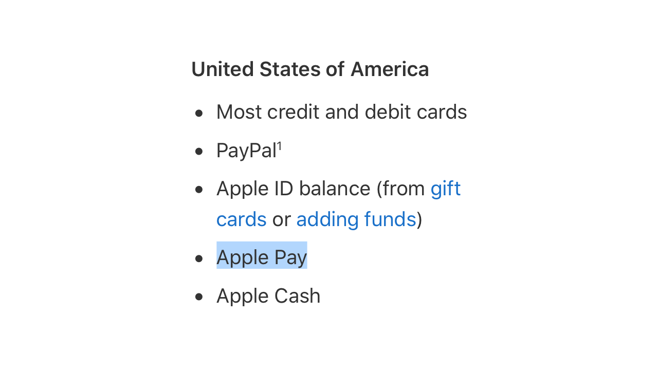 Apple Pay w iTunes Store