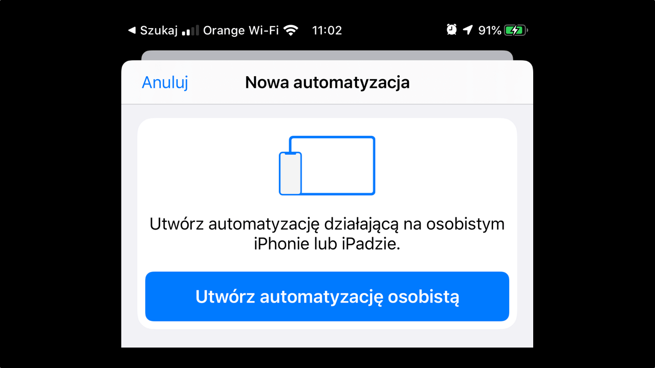 Automatyzacja Skróty iOS 13