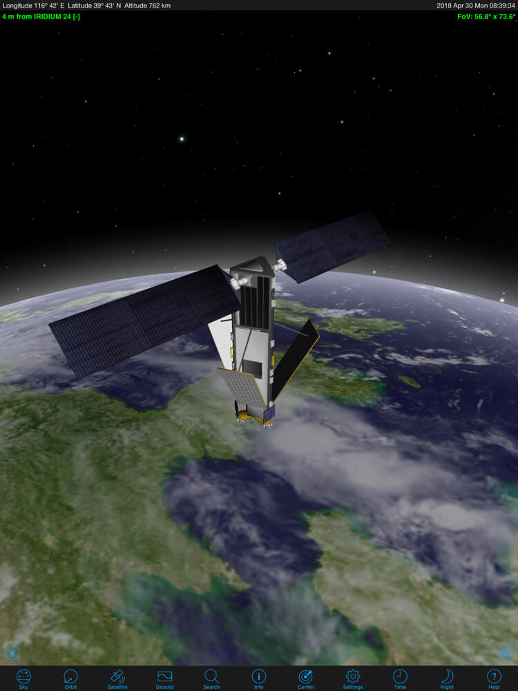 Orbitrack widok satelity 3D