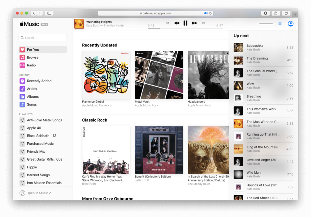 Apple Music w przeglądarce