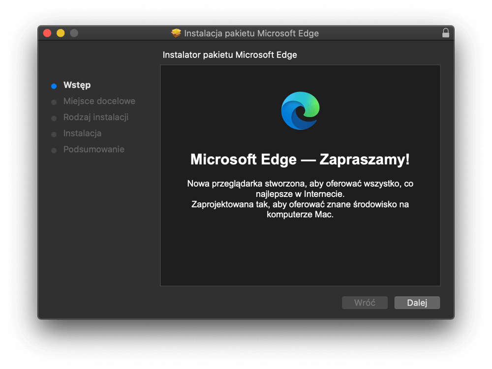 Microsoft Edge instalacja