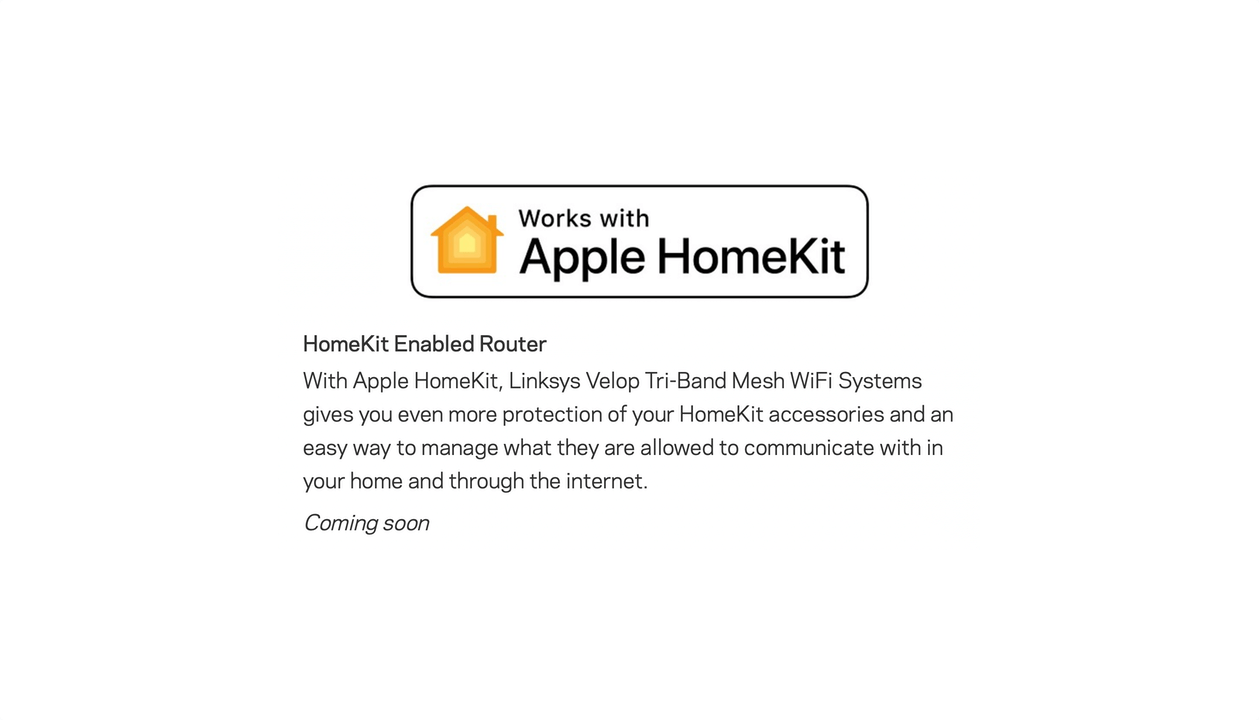 HomeKit enable router Linksys