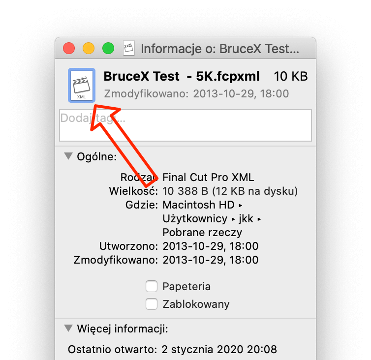 Zmiana ikony dokumentu lub programu macOS 