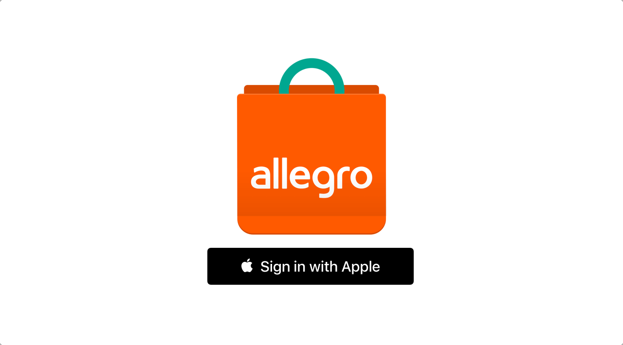 Aplikacja Allegro z Sign in with Apple