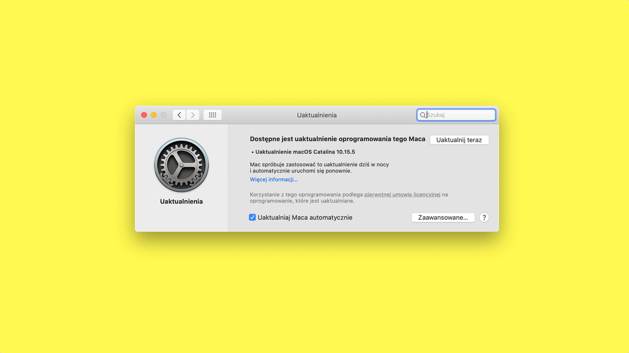 macOS 10.15.5 aktualizacja