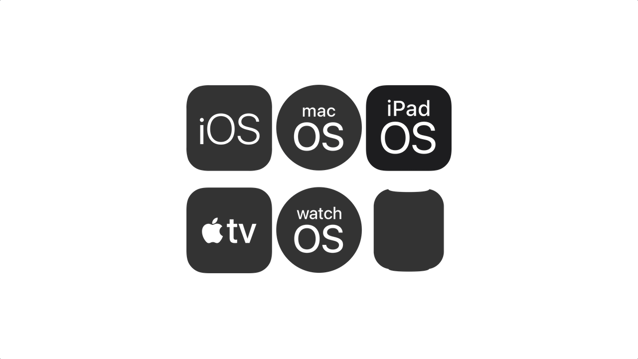 iOS macOS iPadOS watchOS tvOS HomePod ikony