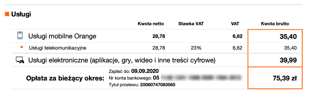 Płatność z Orange nie rozwiązuje problemu z brakiem faktur z App Store