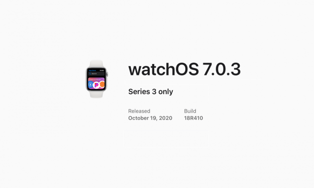 watchOS 7.0.3 tylko dla Apple Watch s3, naprawia uciążliwe błędy