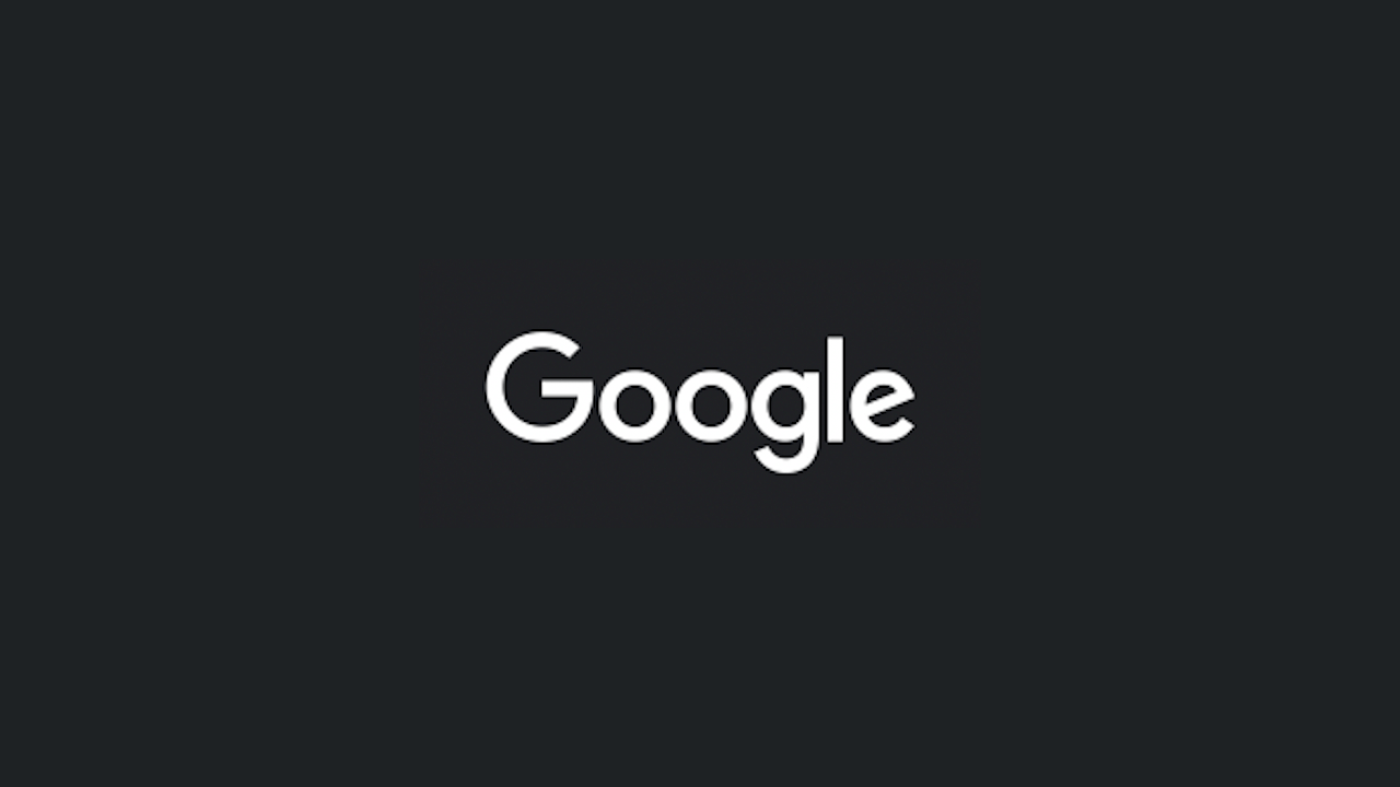 Białe Google na ciemnym tle - dark mode - tryb ciemny
