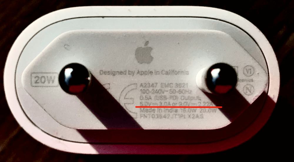 Zasilacz Apple 20 W parametry
