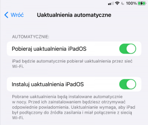 Aktualizacja w iPadOS