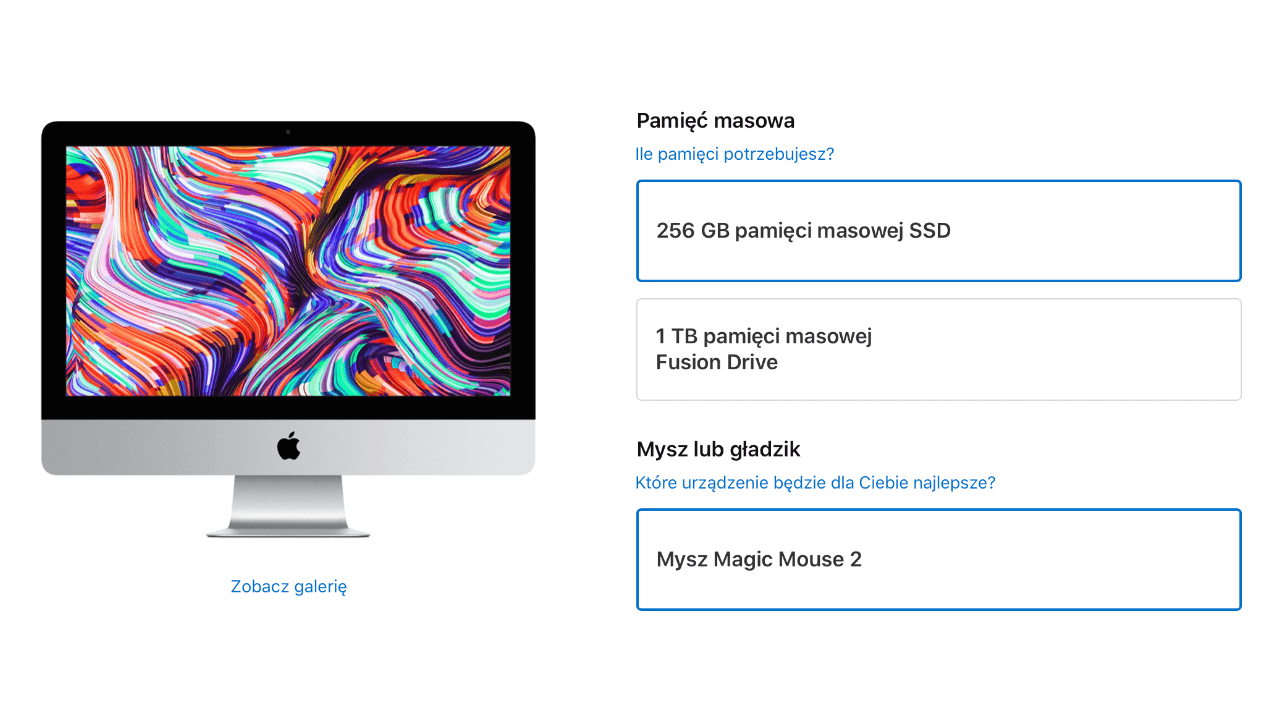 iMac 21- bez większych dyskow SSD