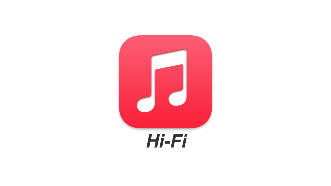 Apple Music ikona z dopiskiem Hi-Fi