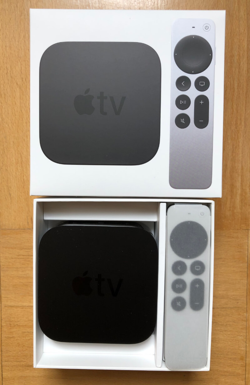 Apple TV 4k 2021 w pudełku otwartym