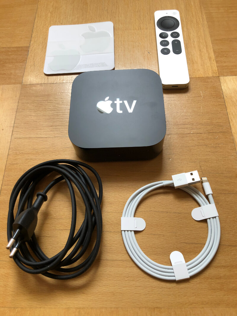 Apple TV 4k 2021 zawartość pudełka