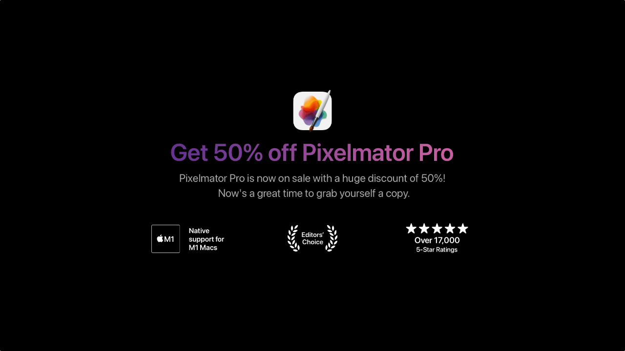 Pixelmator Pro za 50%