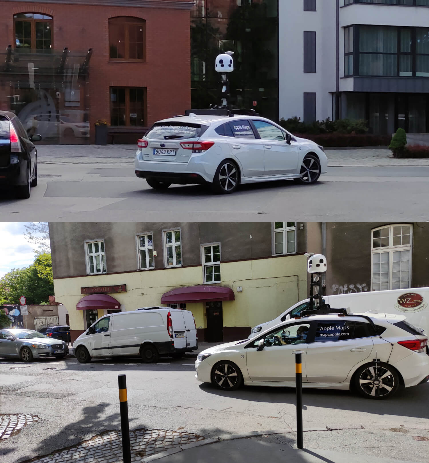 Samochody Apple Maps, Gdańsk. Fot. Dariusz