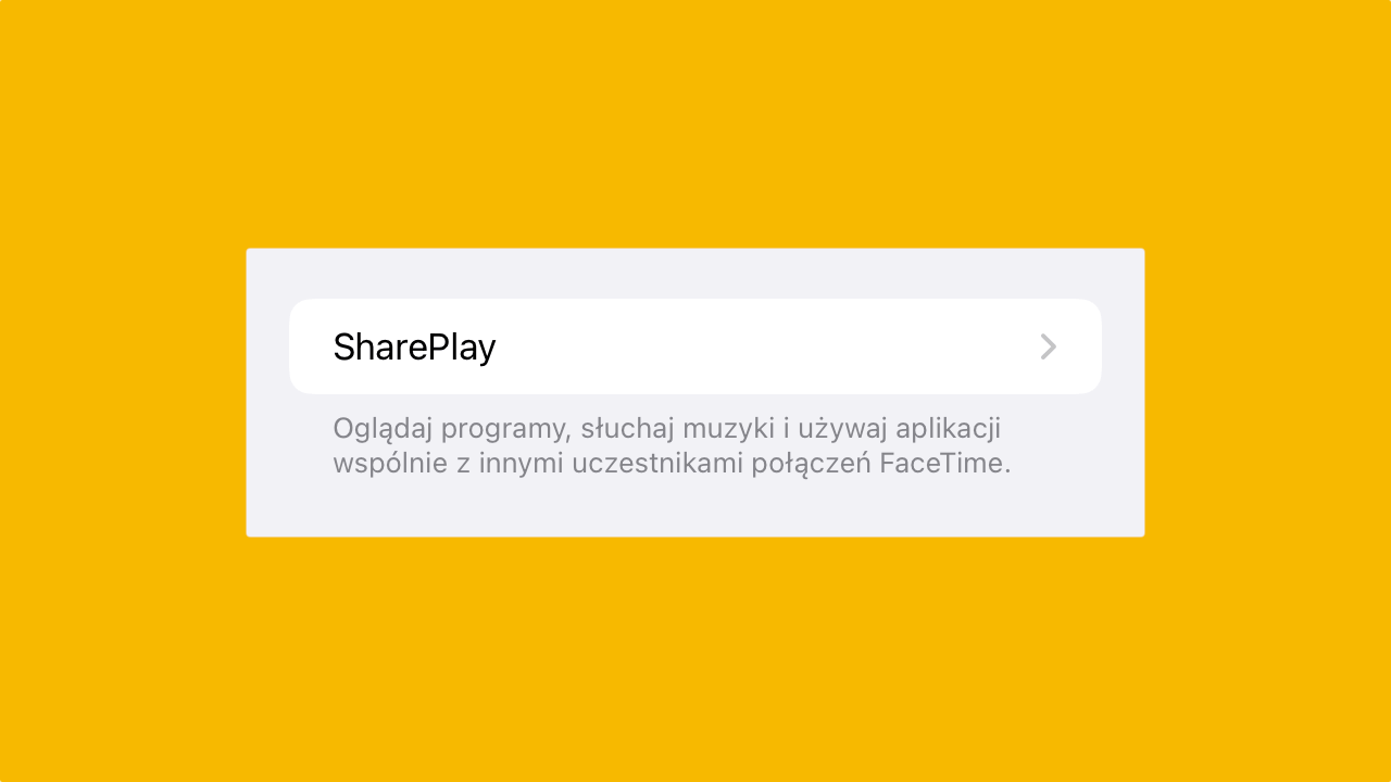 SharePlay iOS 15.1